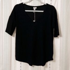 NWT lightweight black sweater top